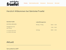 Tablet Screenshot of getraenke-fraefel.ch
